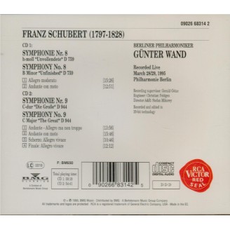 SCHUBERT - Wand - Symphonie n°8 en si mineur D.759 'Inachevée' (Live) Live